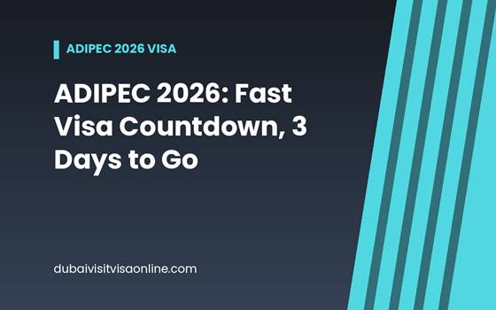 ADIPEC 2026 visa countdown banner for travellers going to ADNEC Abu Dhabi